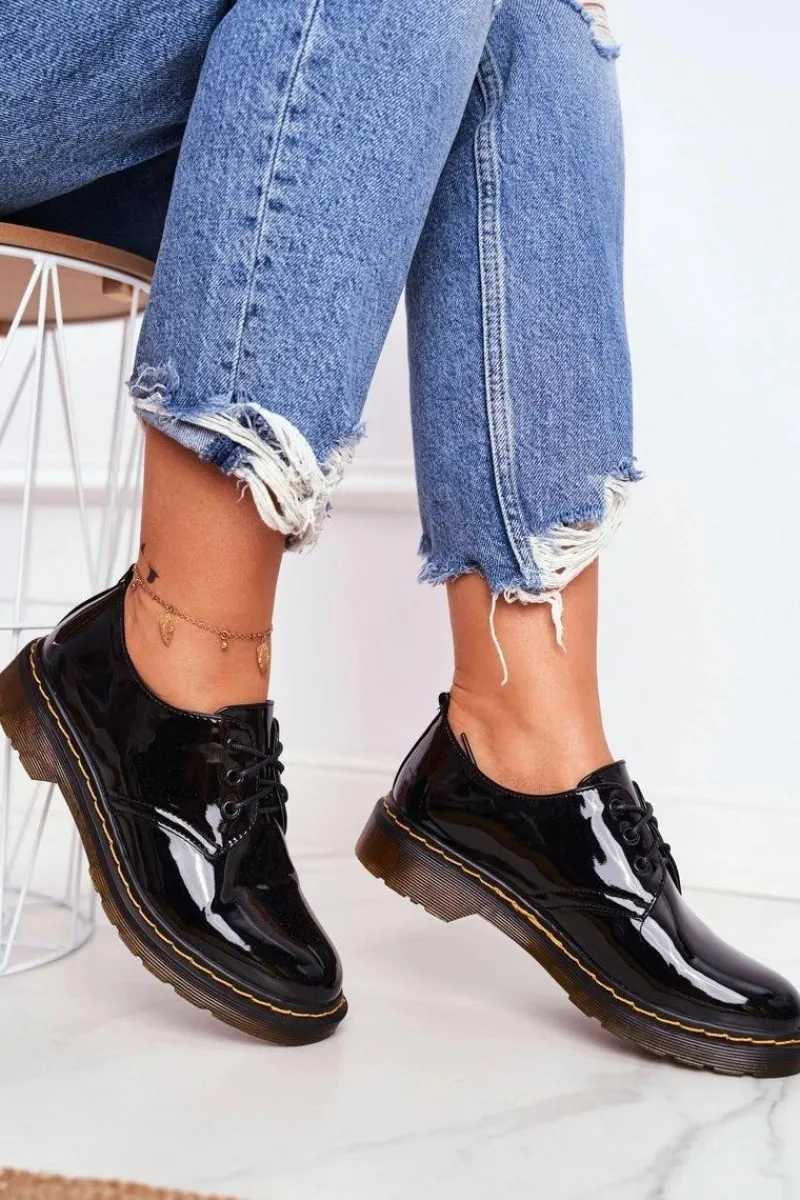 Discount Damskie Półbuty Lakierowane Czarne Do It Better! Damskie Półbuty Lakierowane