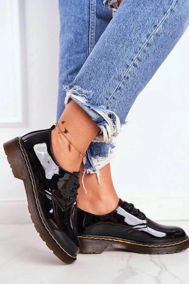 Discount Damskie Półbuty Lakierowane Czarne Do It Better! Damskie Półbuty Lakierowane