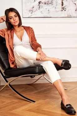 Outlet Damskie Półbuty Czarne 2121 Damskie Półbuty Skórzane|Mokasyny Damskie Skórzane