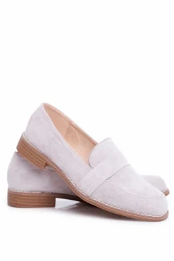 New Boto Damskie Półbuty Zamszowe Szare Cintra