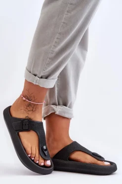 Sale Boto Damskie Piankowe Japonki Czarne Apolla