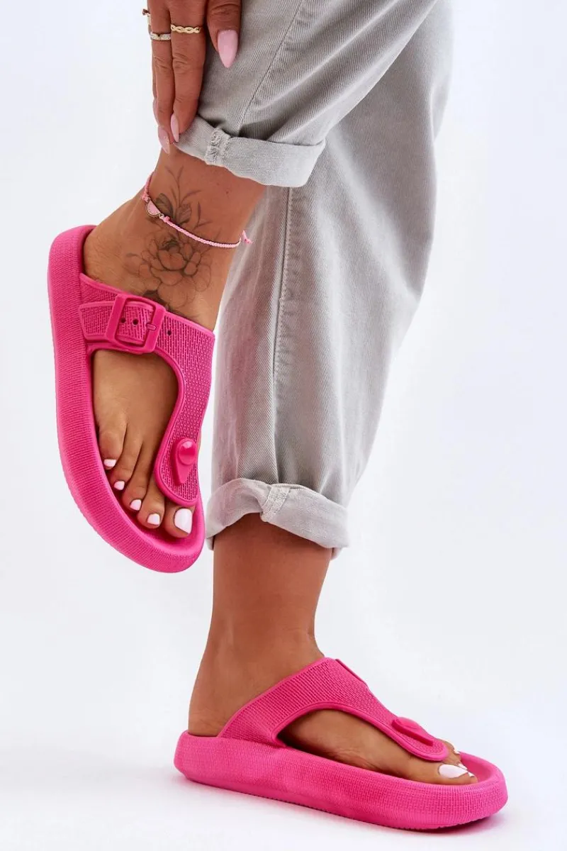 Klapki Damskie Japonki|Klapki Na Platformie>Boto Damskie Piankowe Japonki Fuksja Apolla