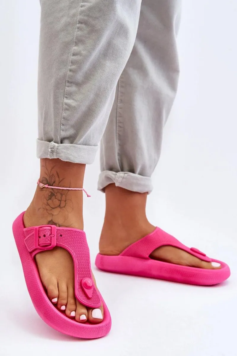 Klapki Damskie Japonki|Klapki Na Platformie>Boto Damskie Piankowe Japonki Fuksja Apolla