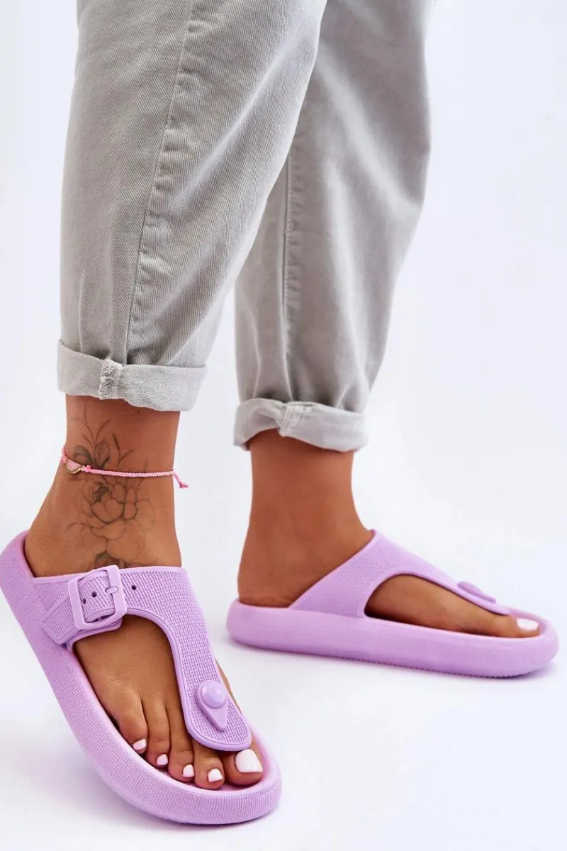 Klapki Damskie Japonki|Klapki Na Platformie>Boto Damskie Piankowe Japonki Fioletowe Apolla