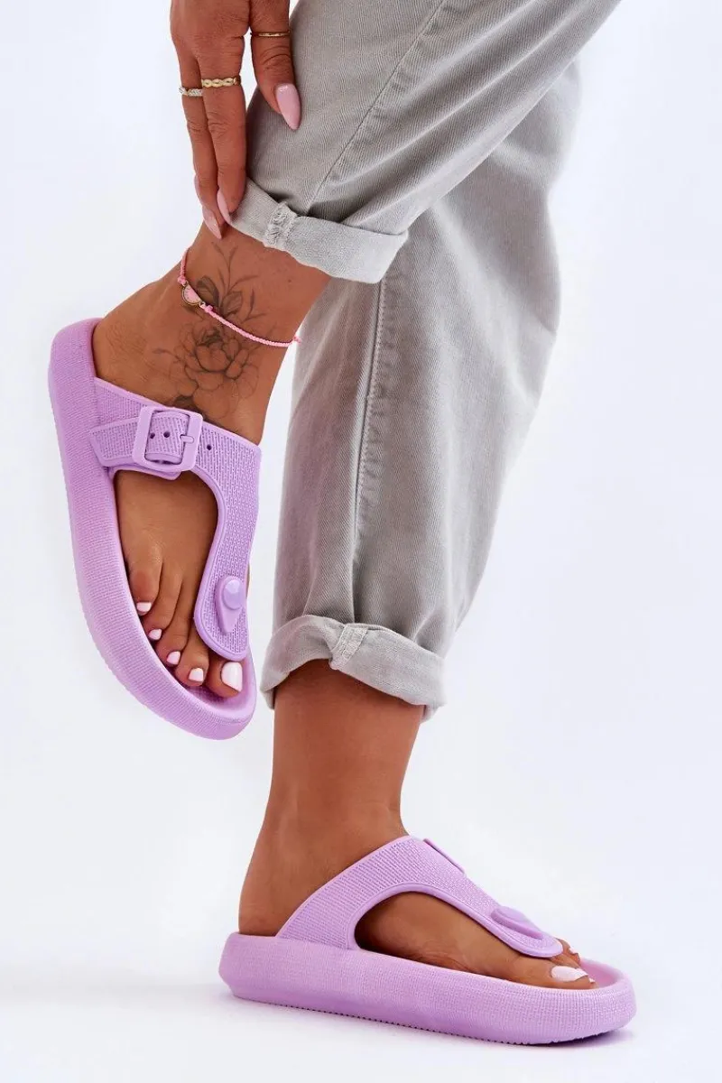 Klapki Damskie Japonki|Klapki Na Platformie>Boto Damskie Piankowe Japonki Fioletowe Apolla