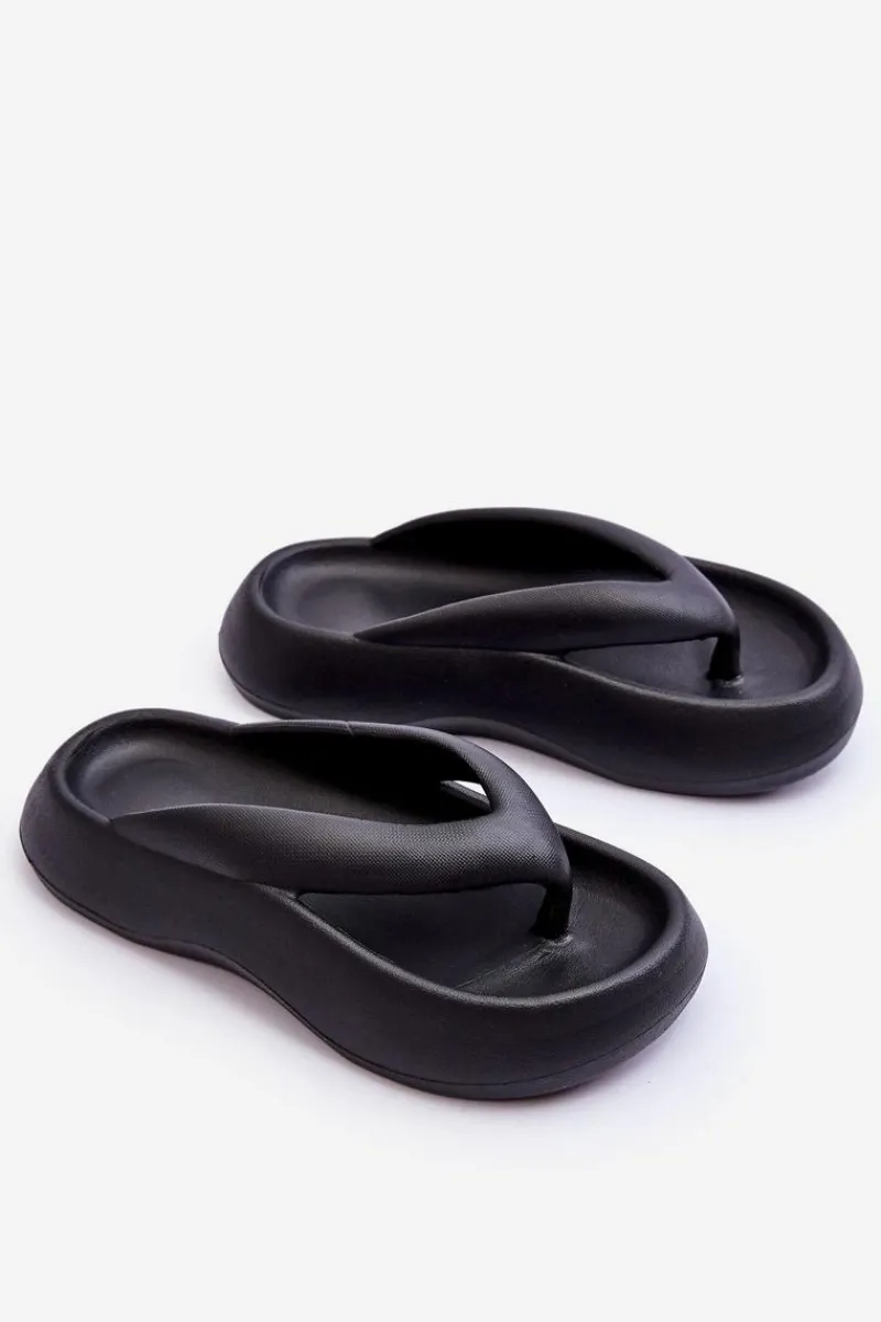 Sale Damskie Piankowe Klapki Japonki Czarne Roux Damskie Klapki Basenowe|Klapki Damskie Japonki