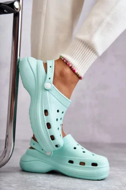 New Damskie Piankowe Klapki Kroksy Miętowe Coline Damskie Klapki Basenowe|Klapki Damskie Klasyczne