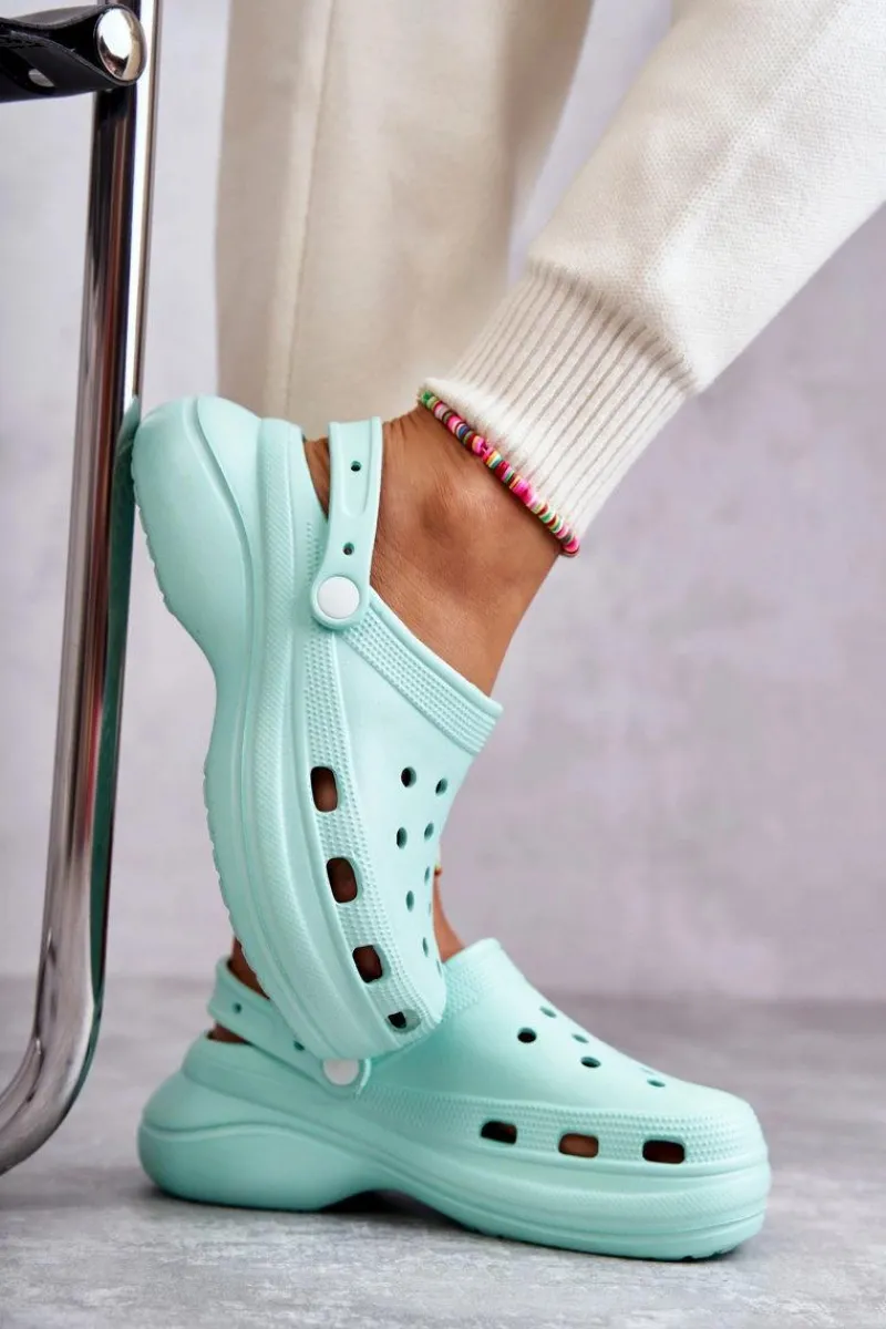 New Damskie Piankowe Klapki Kroksy Miętowe Coline Damskie Klapki Basenowe|Klapki Damskie Klasyczne