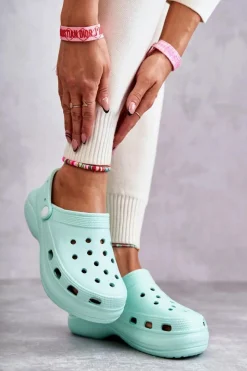 New Damskie Piankowe Klapki Kroksy Miętowe Coline Damskie Klapki Basenowe|Klapki Damskie Klasyczne