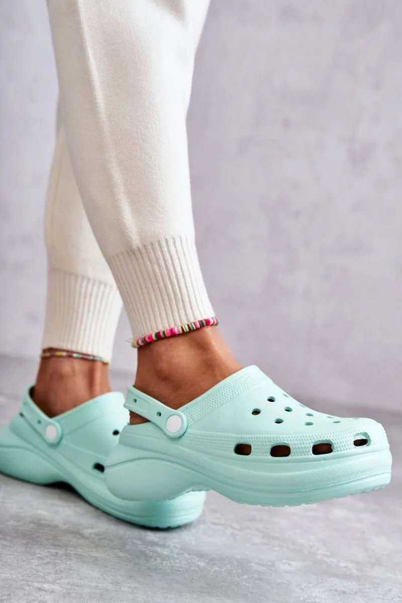New Damskie Piankowe Klapki Kroksy Miętowe Coline Damskie Klapki Basenowe|Klapki Damskie Klasyczne
