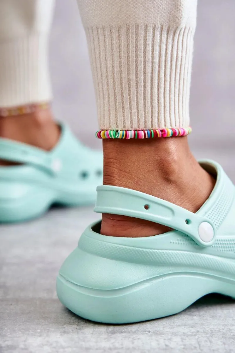 New Damskie Piankowe Klapki Kroksy Miętowe Coline Damskie Klapki Basenowe|Klapki Damskie Klasyczne