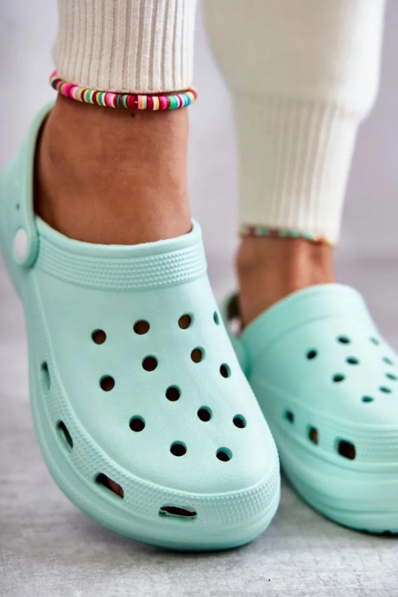 New Damskie Piankowe Klapki Kroksy Miętowe Coline Damskie Klapki Basenowe|Klapki Damskie Klasyczne