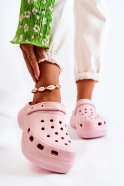 Damskie Piankowe Klapki Kroksy Różowe Coline Damskie Klapki Basenowe|Klapki Damskie Klasyczne