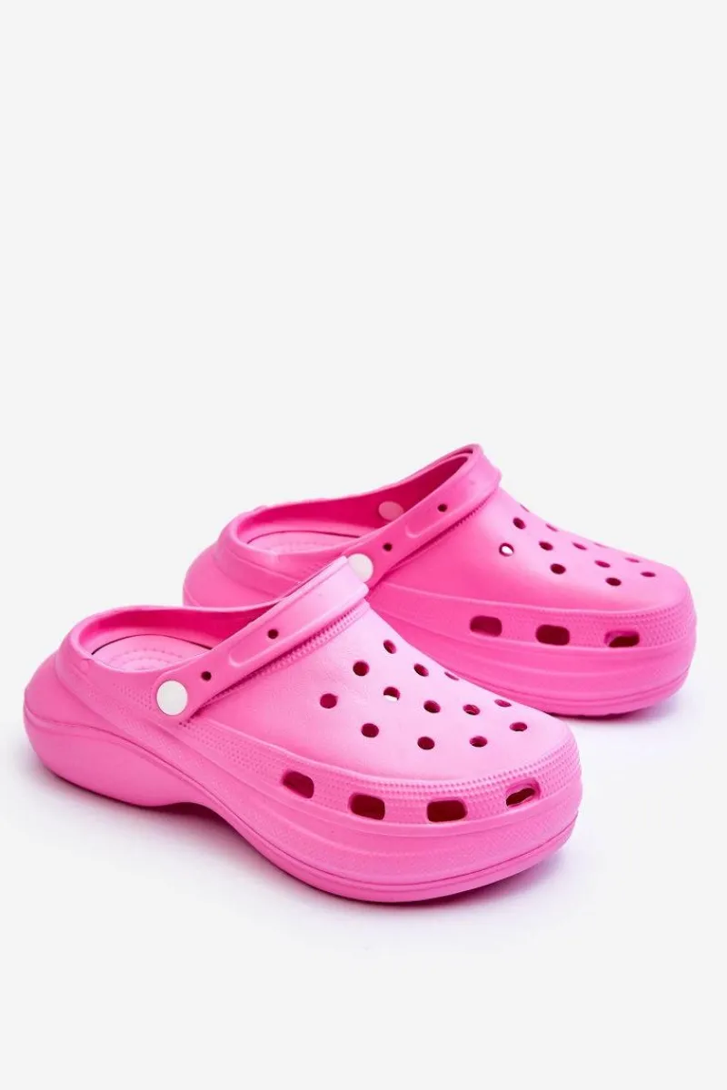 Klapki Basenowe|Klapki Damskie Klasyczne>Boto Damskie Piankowe Klapki Kroksy Ciemnoróżowe Coline