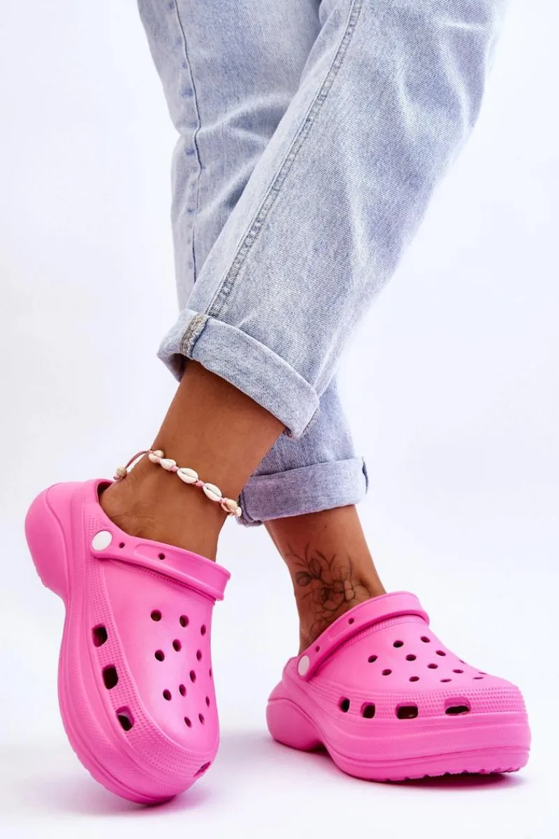 Klapki Basenowe|Klapki Damskie Klasyczne>Boto Damskie Piankowe Klapki Kroksy Ciemnoróżowe Coline