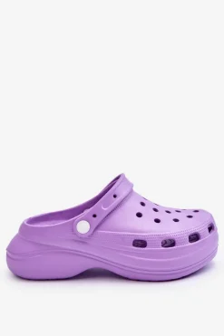 Online Damskie Piankowe Klapki Kroksy Fioletowe Coline Damskie Klapki Basenowe|Klapki Damskie Klasyczne