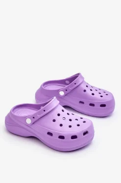 Online Damskie Piankowe Klapki Kroksy Fioletowe Coline Damskie Klapki Basenowe|Klapki Damskie Klasyczne