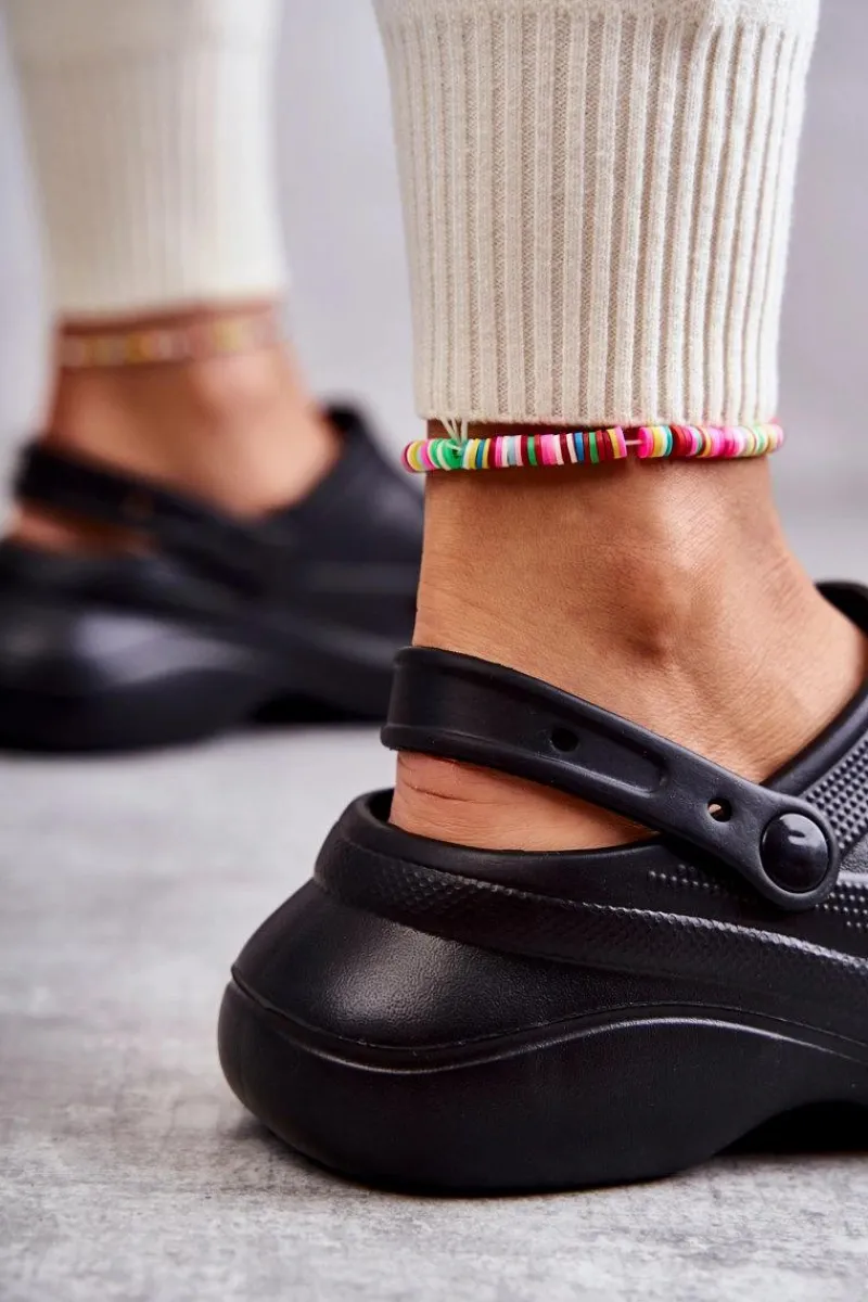 Best Boto Damskie Piankowe Klapki Kroksy Czarne Coline