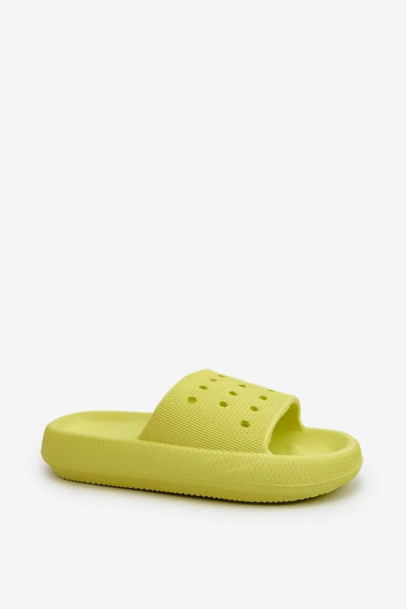 Klapki Basenowe|Klapki Damskie Klasyczne>Evento Damskie Piankowe Klapki Na Grubej Podeszwie Limonka Beula Zielony