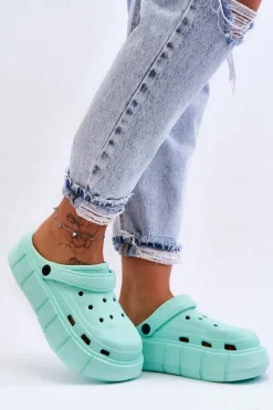 Hot Damskie Piankowe Klapki Na Platformie Miętowe Beckett Damskie Klapki Basenowe|Klapki Na Platformie