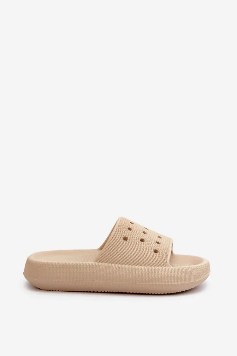 Clearance Damskie Piankowe Klapki Na Grubej Podeszwie Beżowe Beula Damskie Klapki Basenowe|Klapki Damskie Klasyczne