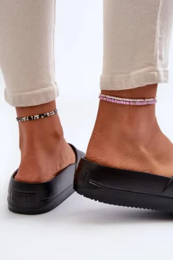 Sale Damskie Piankowe Klapki Na Platformie Z Klamrą Big Star NN274A662 Czarne Damskie Klapki Damskie Big Star|Klapki Basenowe