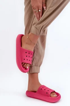 Best Evento Damskie Piankowe Klapki Na Grubej Podeszwie Fuksja Beula Różowy