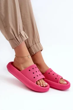 Best Evento Damskie Piankowe Klapki Na Grubej Podeszwie Fuksja Beula Różowy