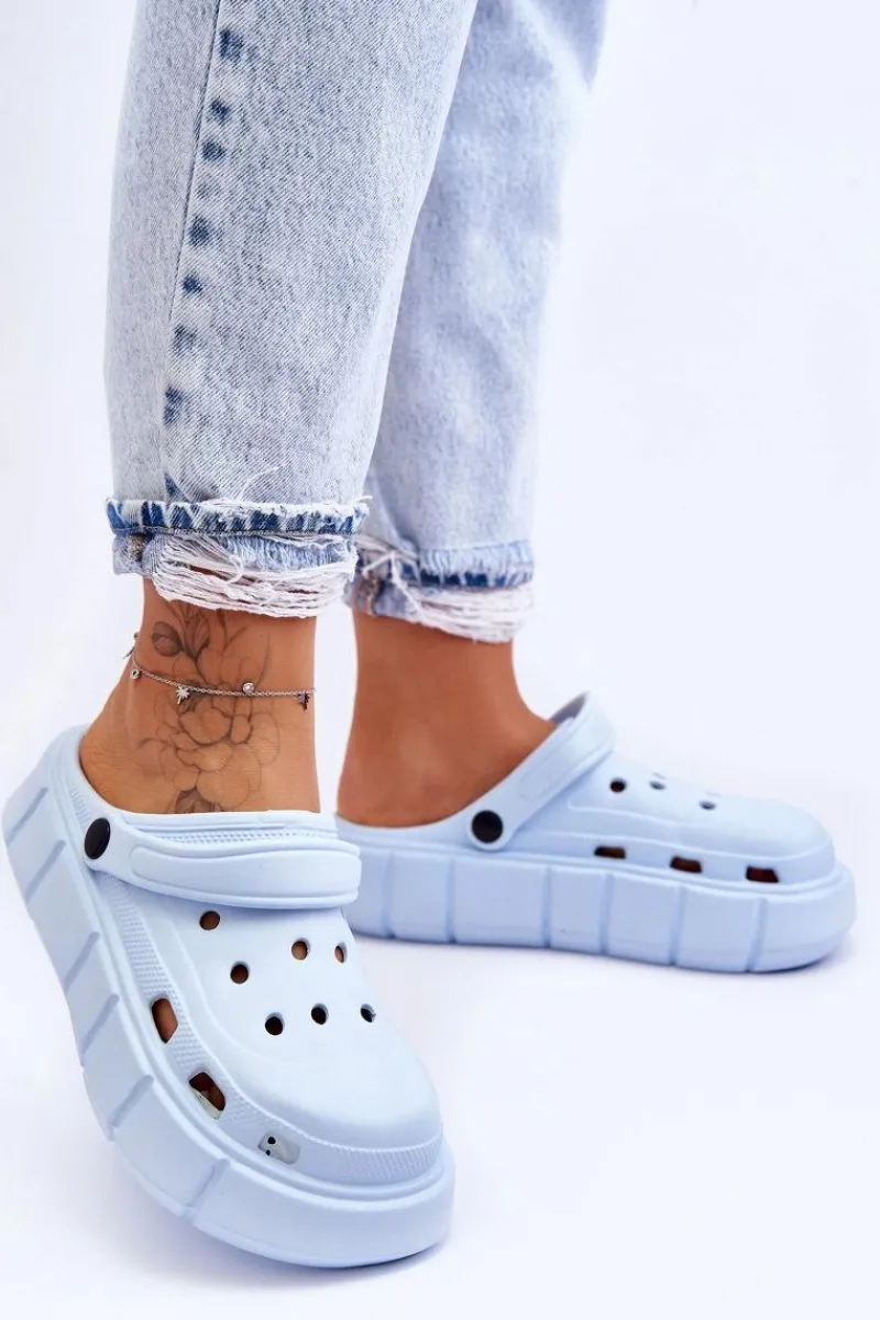 Klapki Basenowe|Klapki Na Platformie>Boto Damskie Piankowe Klapki Na Platformie Jasnoe Beckett Niebieski