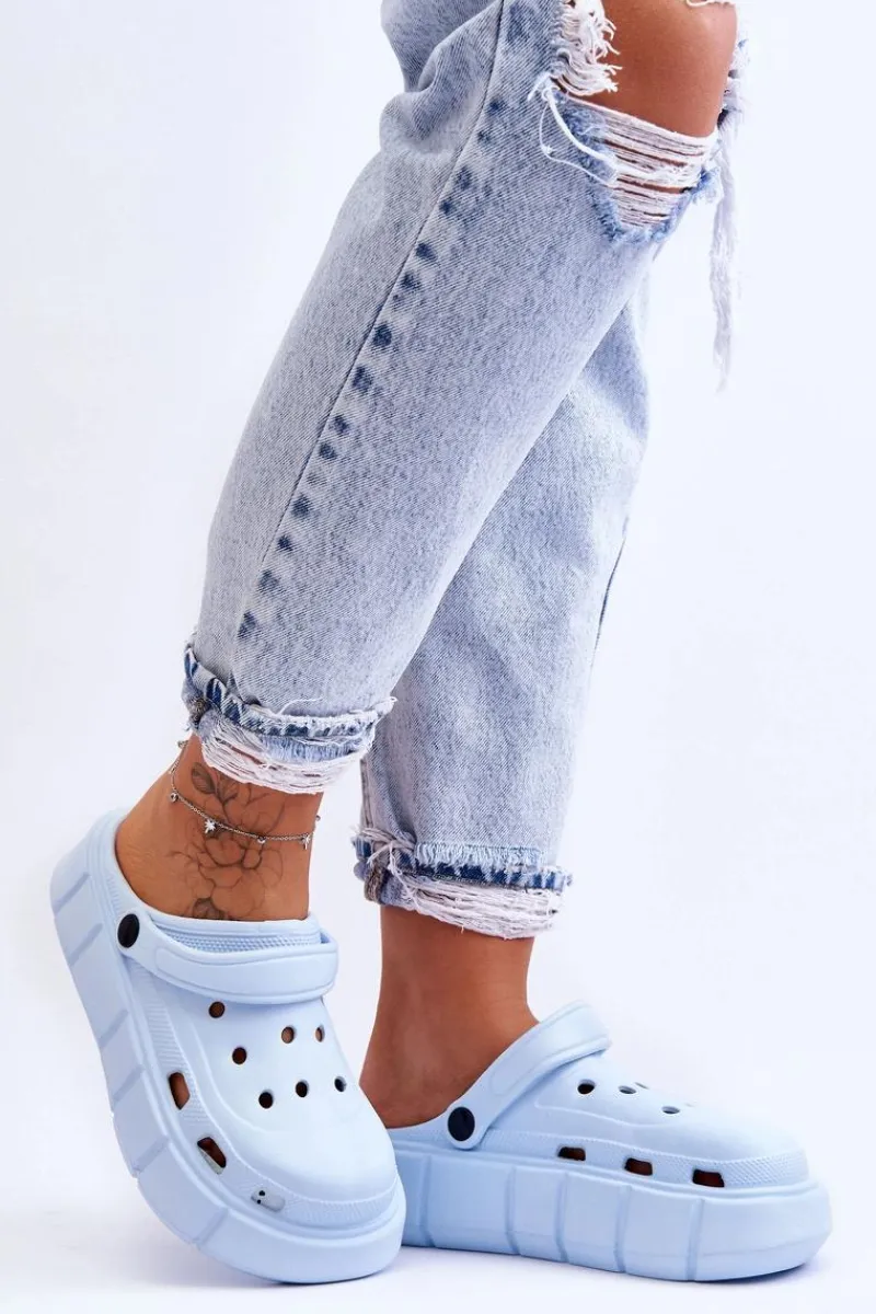 Klapki Basenowe|Klapki Na Platformie>Boto Damskie Piankowe Klapki Na Platformie Jasnoe Beckett Niebieski