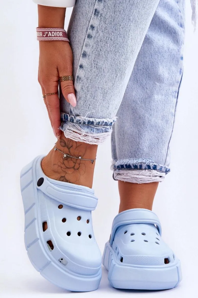 Klapki Basenowe|Klapki Na Platformie>Boto Damskie Piankowe Klapki Na Platformie Jasnoe Beckett Niebieski