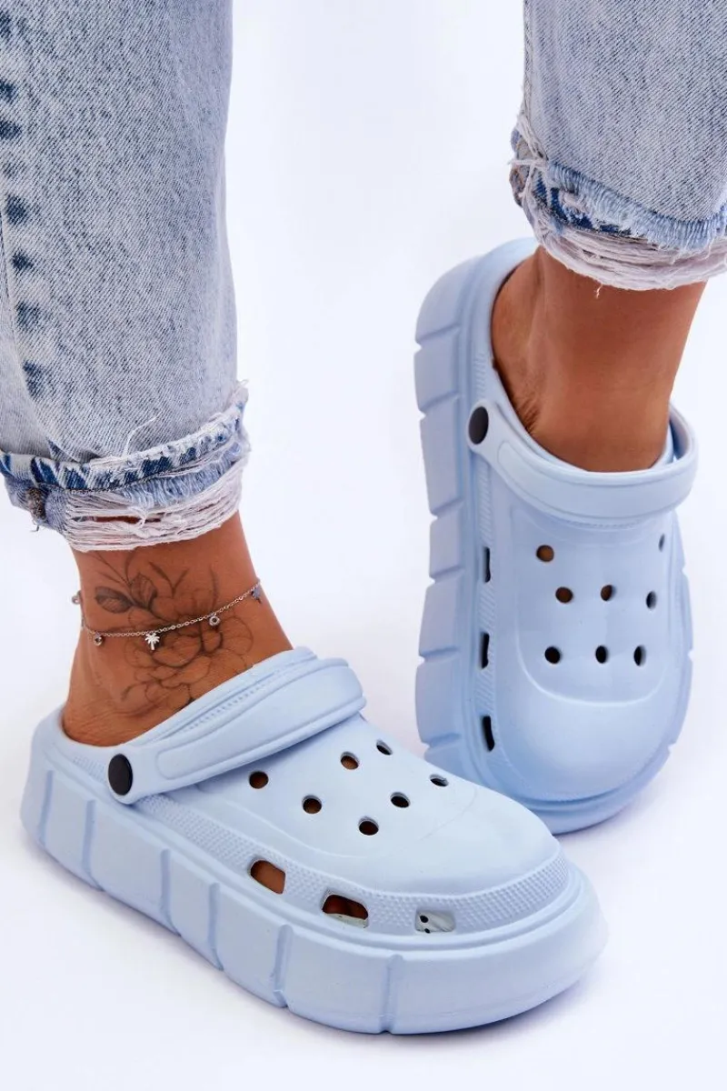 Klapki Basenowe|Klapki Na Platformie>Boto Damskie Piankowe Klapki Na Platformie Jasnoe Beckett Niebieski