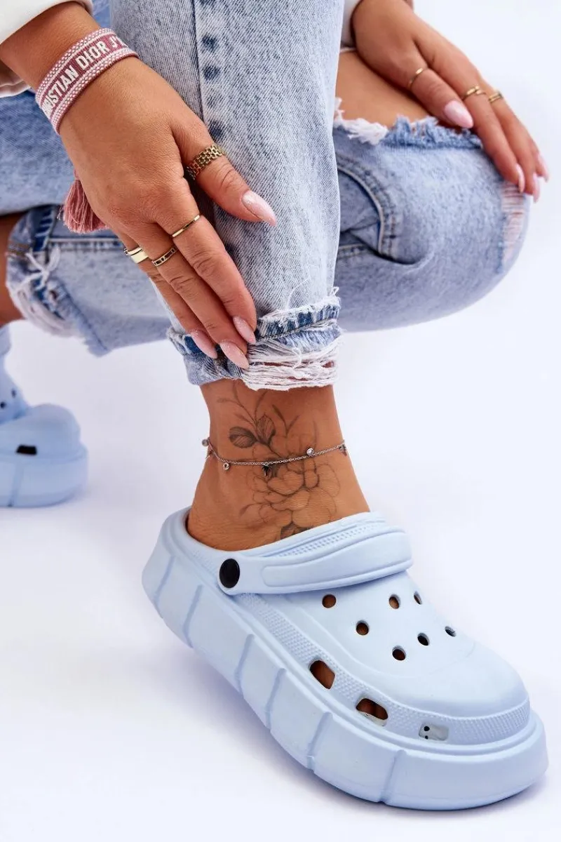 Klapki Basenowe|Klapki Na Platformie>Boto Damskie Piankowe Klapki Na Platformie Jasnoe Beckett Niebieski