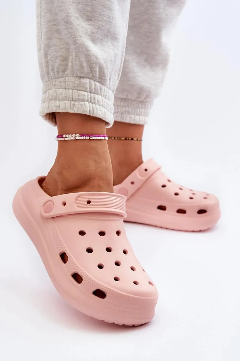 Klapki Basenowe|Klapki Na Platformie>Boto Damskie Piankowe Klapki Różowe Ilariana