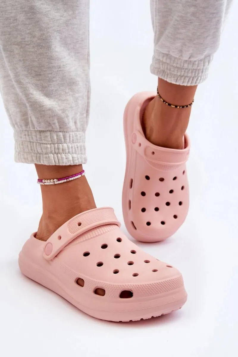 Klapki Basenowe|Klapki Na Platformie>Boto Damskie Piankowe Klapki Różowe Ilariana