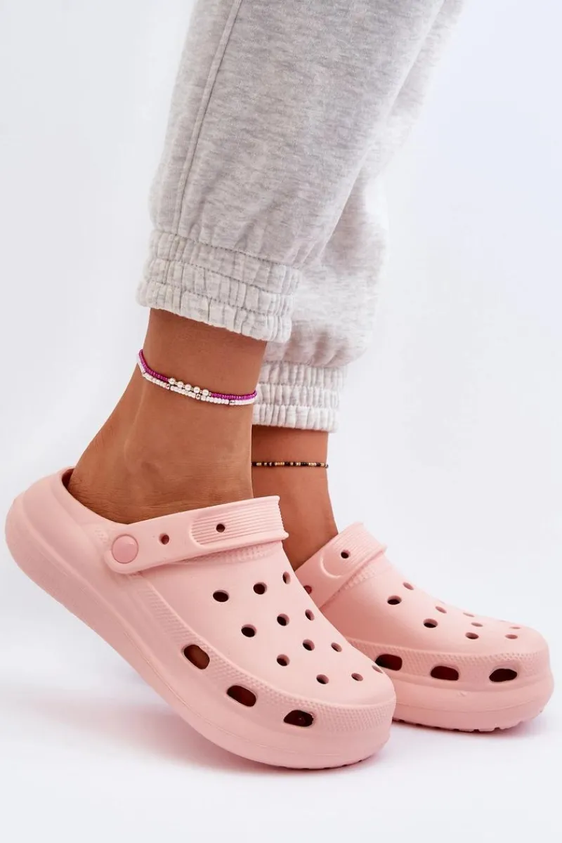 Klapki Basenowe|Klapki Na Platformie>Boto Damskie Piankowe Klapki Różowe Ilariana