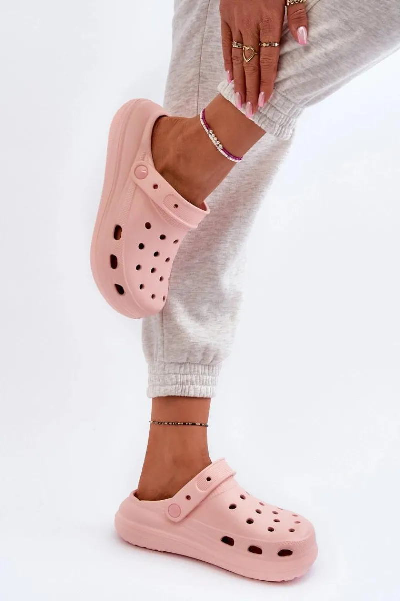 Klapki Basenowe|Klapki Na Platformie>Boto Damskie Piankowe Klapki Różowe Ilariana