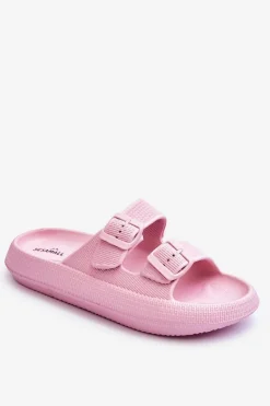 Klapki Basenowe|Klapki Damskie Klasyczne>Boto Damskie Piankowe Klapki Z Paskami Różowe Sharmen