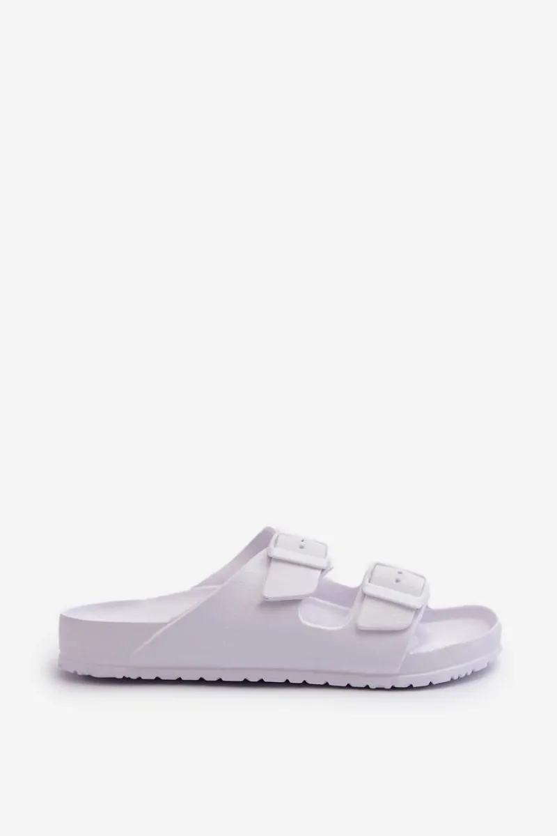 Klapki Basenowe|Klapki Na Platformie>Evento Damskie Piankowe Klapki Z Klamrami Białe Luciene Biały