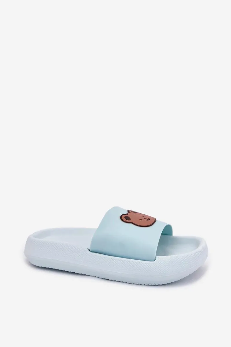 Klapki Basenowe|Klapki Na Platformie>Boto Damskie Piankowe Klapki Z Misiem Niebieskie Lalon