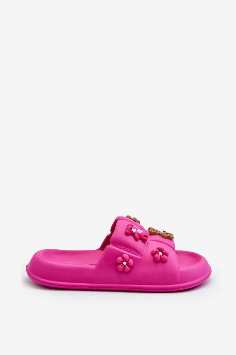 Klapki Na Platformie|Klapki Damskie Klasyczne>Boto Damskie Piankowe Klapki Z Ozdobami Fuksja Cambrina Różowy