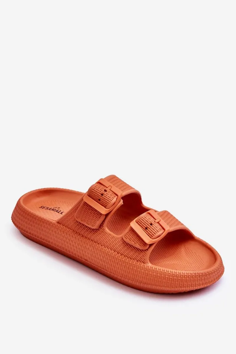 Klapki Basenowe|Klapki Damskie Klasyczne>Boto Damskie Piankowe Klapki Z Paskami Pomarańczowe Sharmen