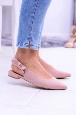 Outlet Boto Damskie Różowe Baleriny w Szpic Howla