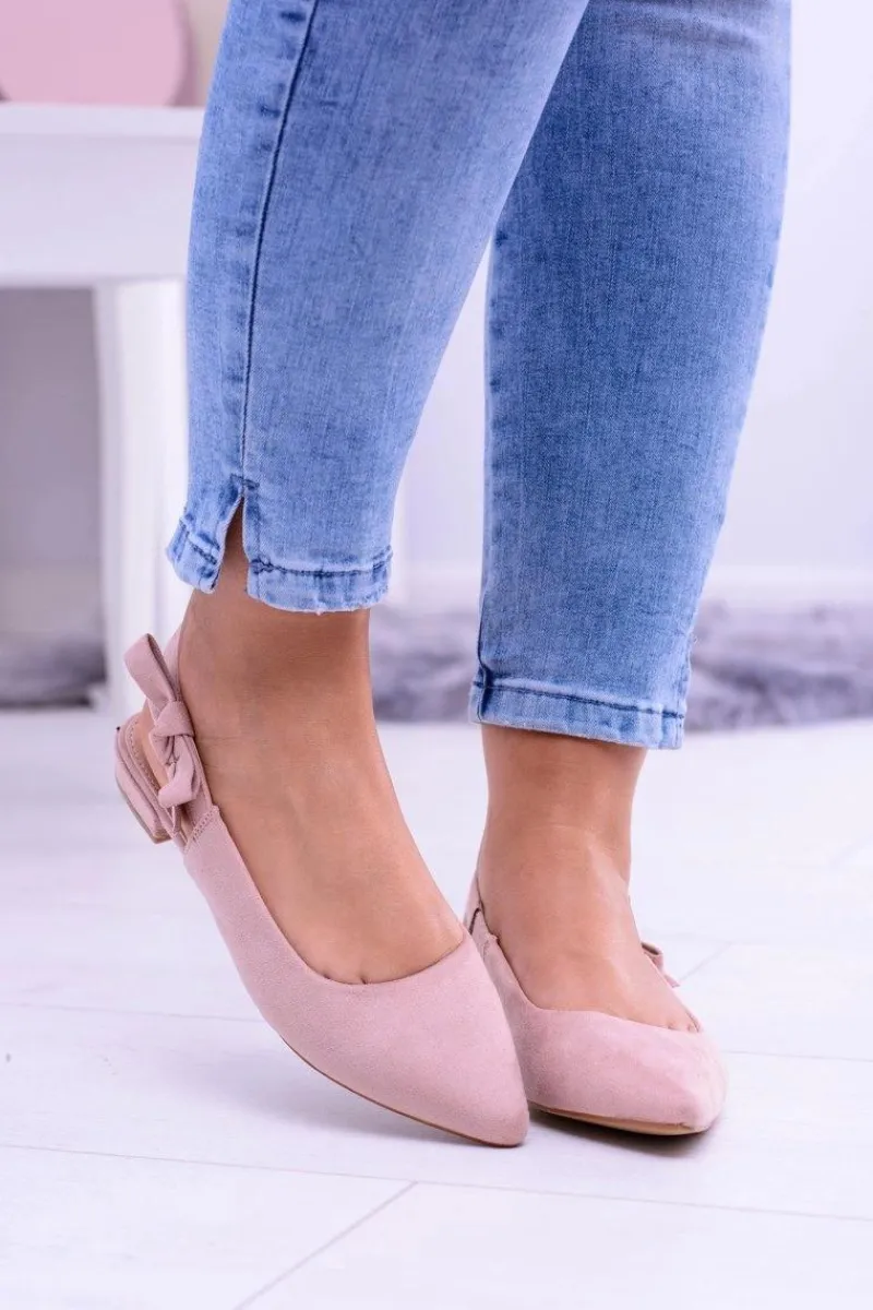 Outlet Boto Damskie Różowe Baleriny w Szpic Howla