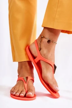 Sandały Gumowe|Sandały Płaskie></noscript>Boto Damskie Sandałki Neonowy Pomarańczowy Storm