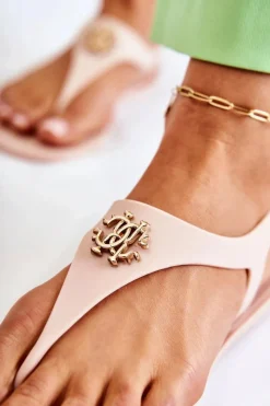 Sandały Gumowe|Sandały Płaskie></noscript>Boto Damskie Sandałki Nude Sonner