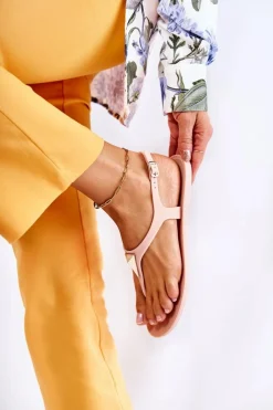 Hot Boto Damskie Sandałki Nude Storm