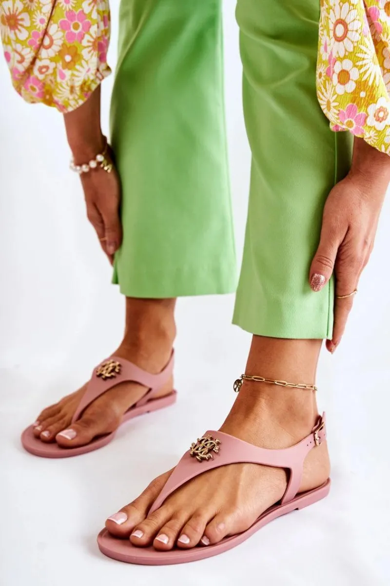 Outlet Boto Damskie Sandałki Różowe Sonner