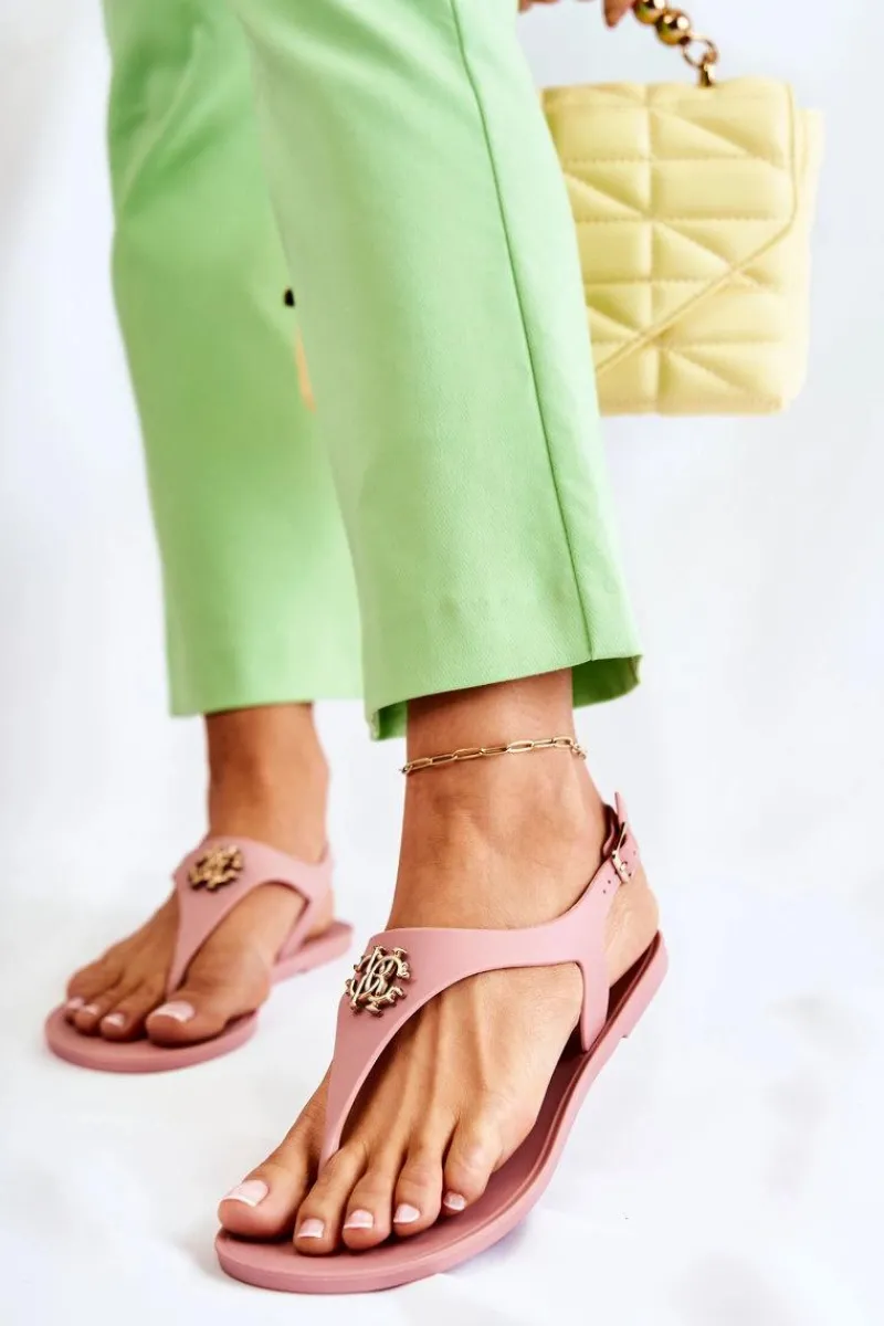 Outlet Boto Damskie Sandałki Różowe Sonner