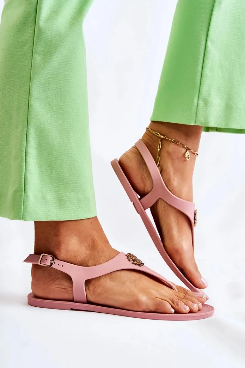 Outlet Boto Damskie Sandałki Różowe Sonner